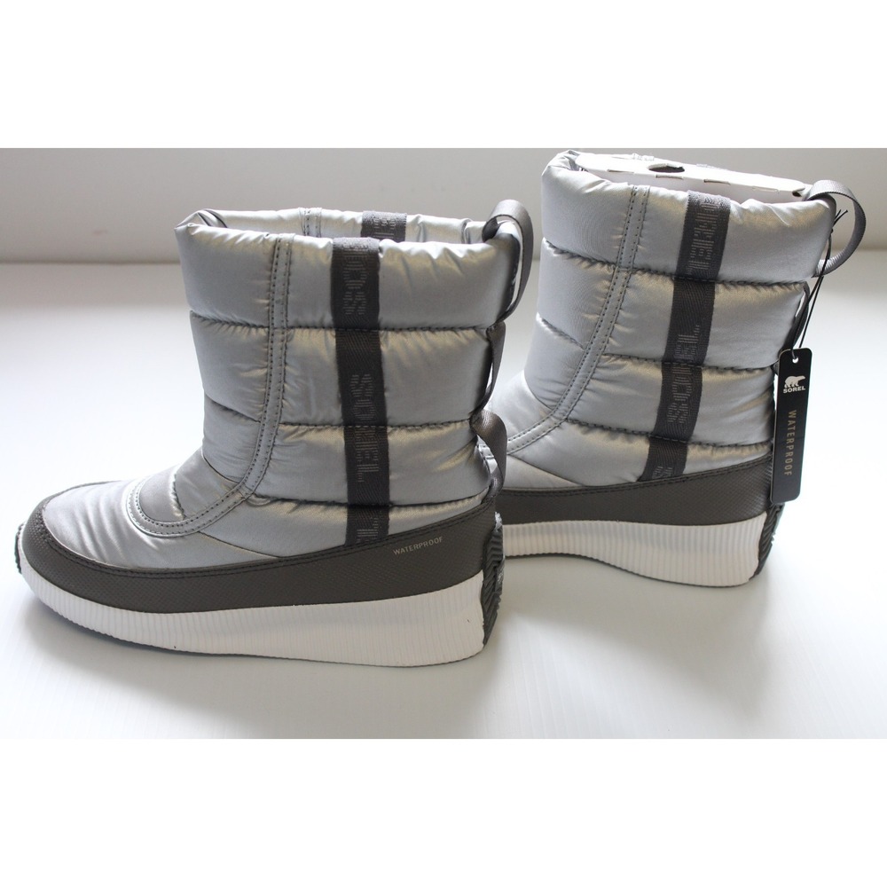 Sorel Women Out 'N About Puffy Mid Waterproof Boot Pure Silver Size 9.5 M NEW! - Picture 12 of 14